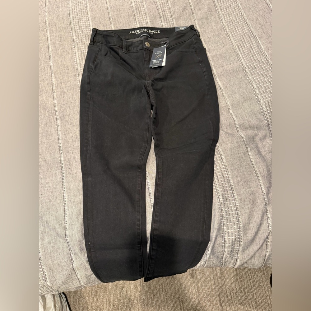 American Eagle Outfitters Women's Black High Rise Jeggings 10 Short